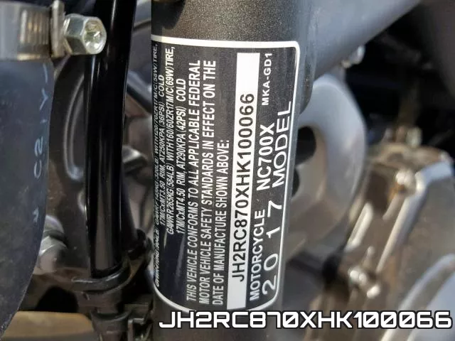JH2RC870XHK100066 фото 2