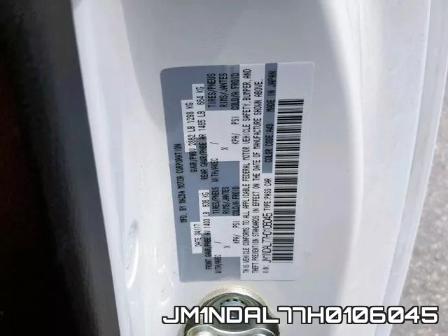 JM1NDAL77H0106045 фото 2