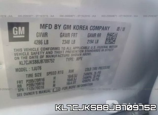 KL7CJKSB8JB709752 фото 9