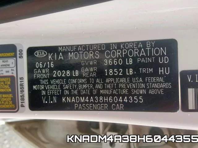 KNADM4A38H6044355 фото 2