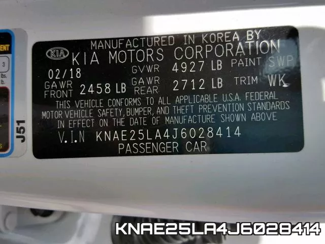 KNAE25LA4J6028414 фото 2