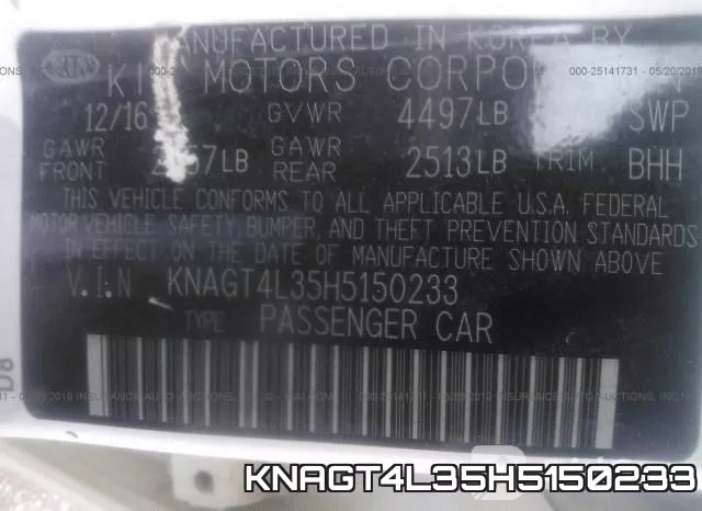 KNAGT4L35H5150233 фото 10