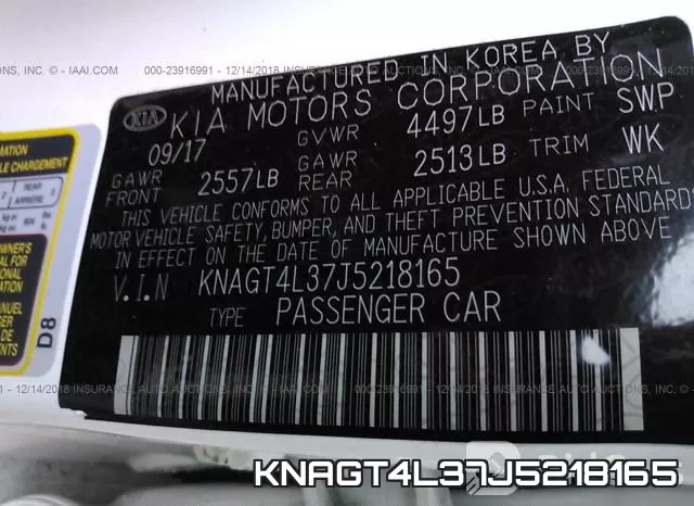 KNAGT4L37J5218165 фото 10