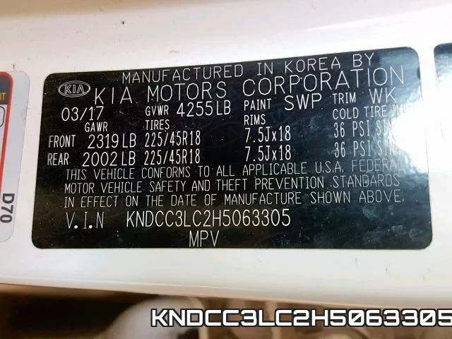 KNDCC3LC2H5063305 фото 2