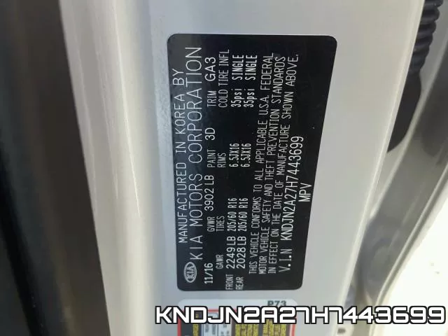 KNDJN2A27H7443699 фото 2