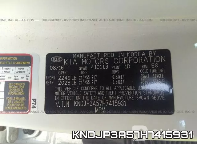 KNDJP3A57H7415931 фото 10