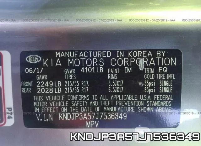 KNDJP3A57J7536349 фото 10