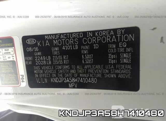 KNDJP3A58H7410480 фото 9