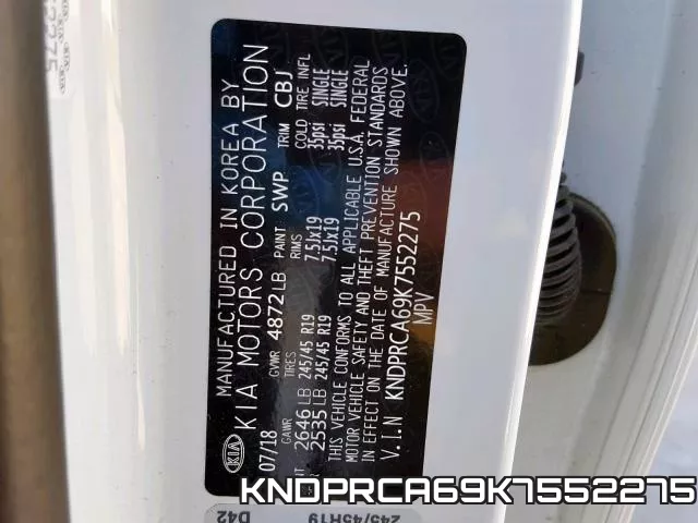 KNDPRCA69K7552275 фото 2