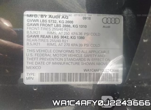 WA1C4AFY0J2243666 фото 10