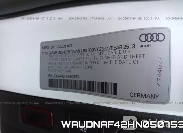 WAUDNAF42HN050753 фото 10