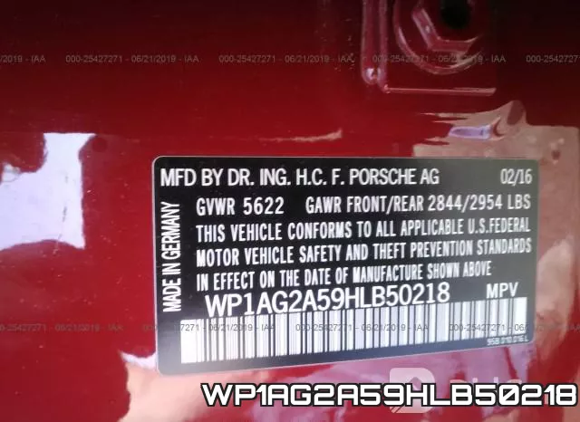 WP1AG2A59HLB50218 фото 10