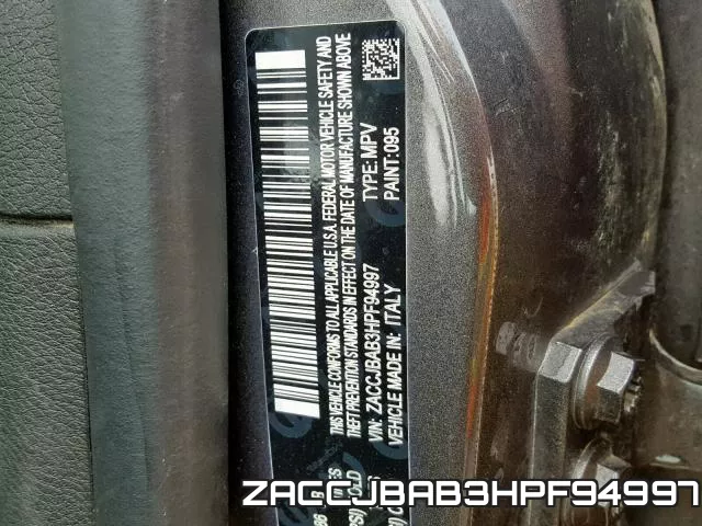 ZACCJBAB3HPF94997 фото 2