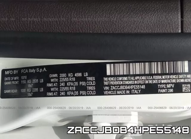 ZACCJBDB4HPE55148 фото 10