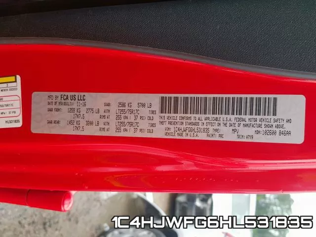 1C4HJWFG6HL531835 фото 2