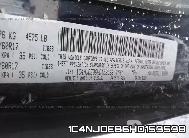 1C4NJDEB6HD153538 фото 10