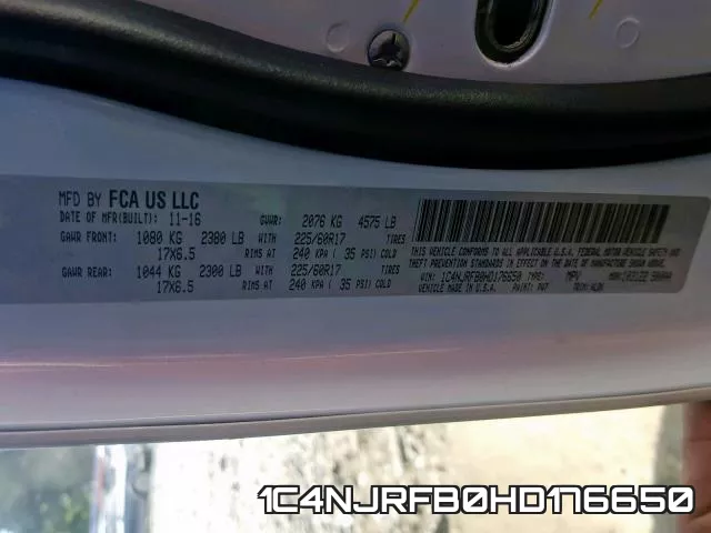 1C4NJRFB0HD176650 фото 2