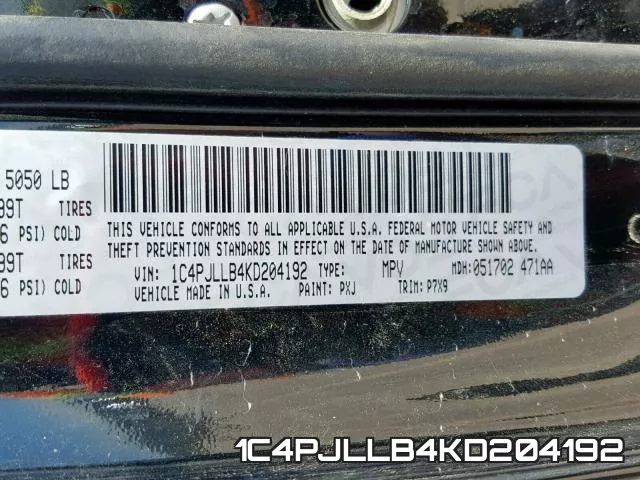 1C4PJLLB4KD204192 фото 2