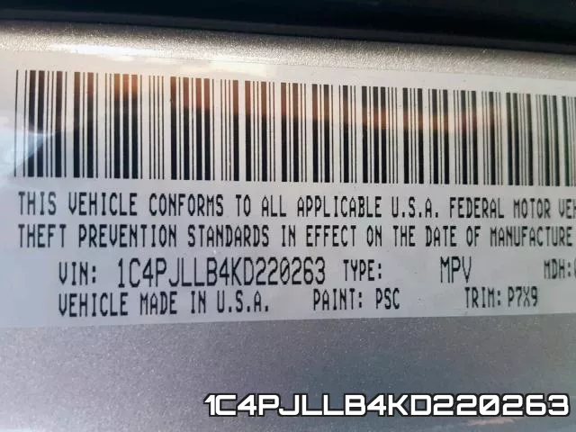 1C4PJLLB4KD220263 фото 2