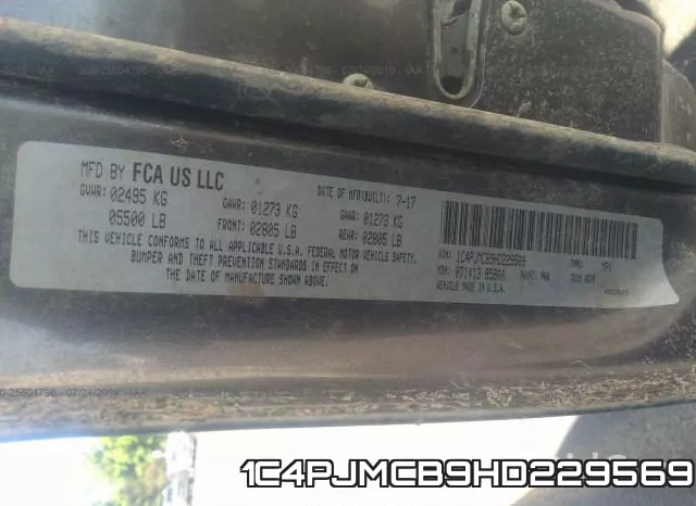 1C4PJMCB9HD229569 фото 10