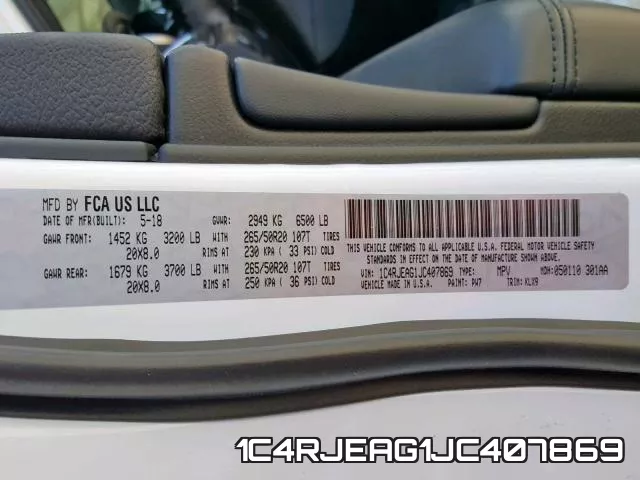 1C4RJEAG1JC407869 фото 2