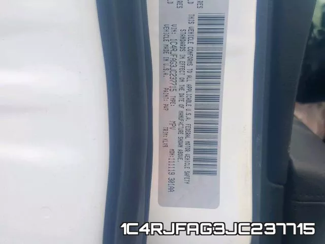 1C4RJFAG3JC237715 фото 2