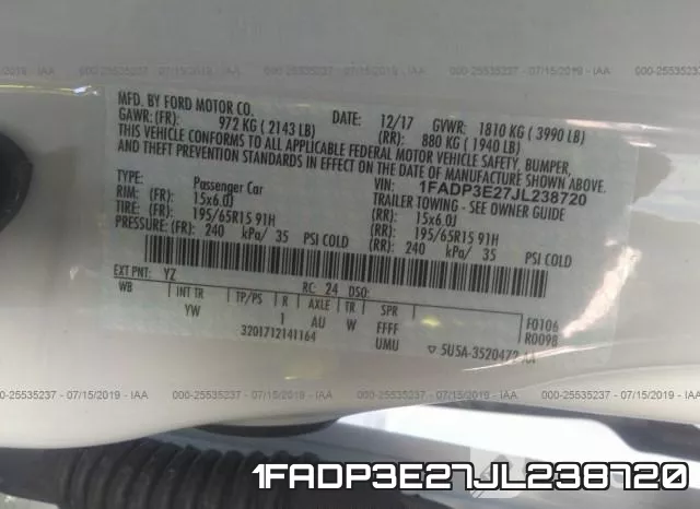 1FADP3E27JL238720 фото 10