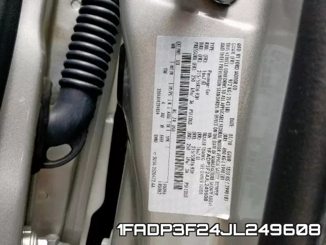1FADP3F24JL249608 фото 2