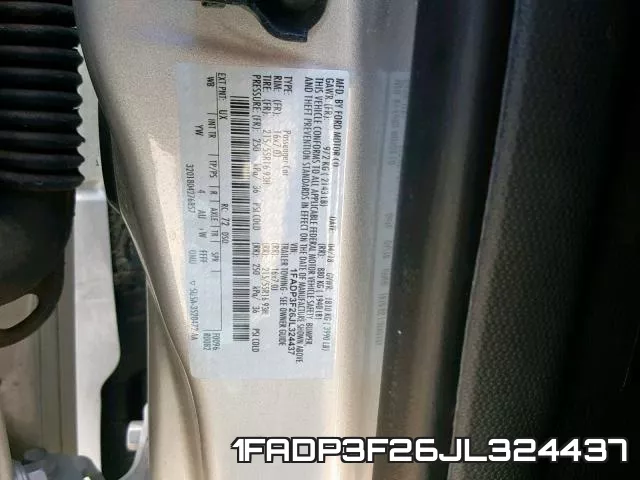 1FADP3F26JL324437 фото 2