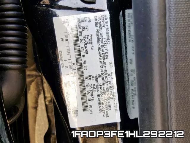 1FADP3FE1HL292212 фото 2