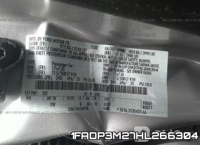 1FADP3M27HL266304 фото 10