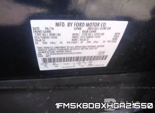 1FM5K8D8XHGA21550 фото 10