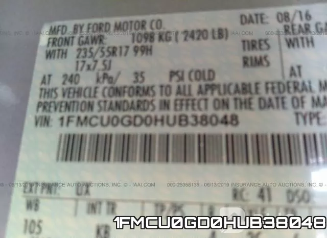 1FMCU0GD0HUB38048 фото 10