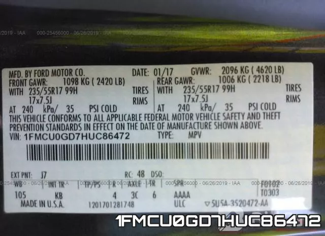 1FMCU0GD7HUC86472 фото 10