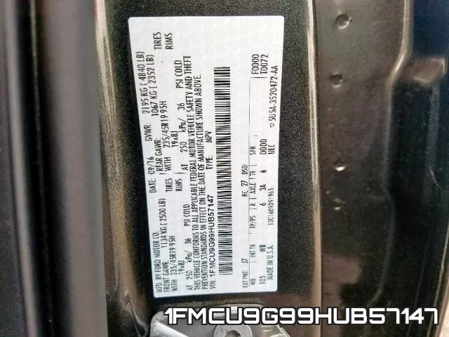 1FMCU9G99HUB57147 фото 2