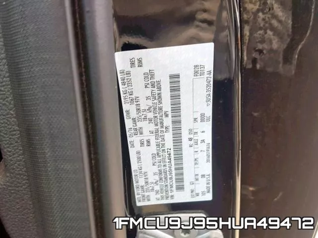 1FMCU9J95HUA49472 фото 2