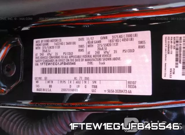 1FTEW1EG1JFB45546 фото 10