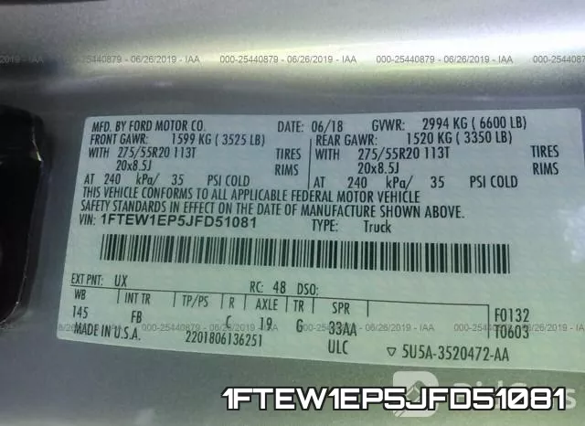 1FTEW1EP5JFD51081 фото 10
