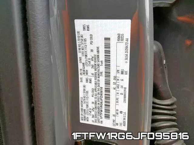 1FTFW1RG6JFD95816 фото 2
