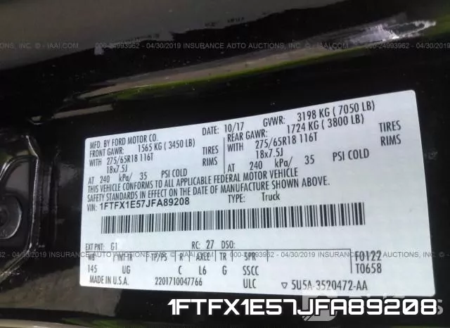 1FTFX1E57JFA89208 фото 10