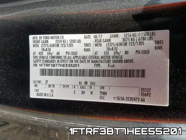 1FTRF3BT7HEE55201 фото 2