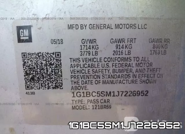 1G1BC5SM1J7226952 фото 10