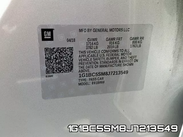 1G1BC5SM8J7213549 фото 2