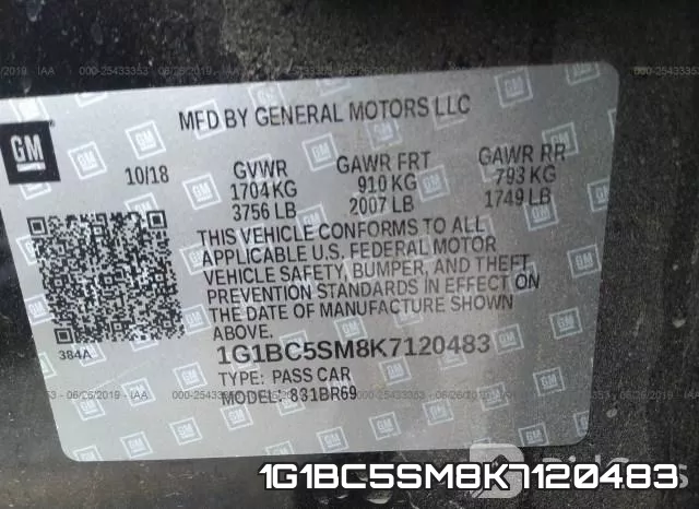 1G1BC5SM8K7120483 фото 10
