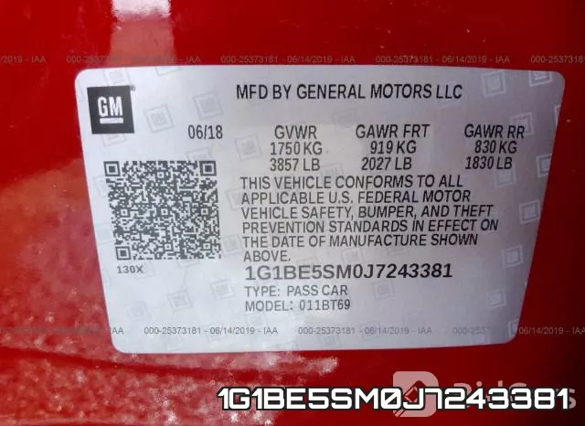 1G1BE5SM0J7243381 фото 10