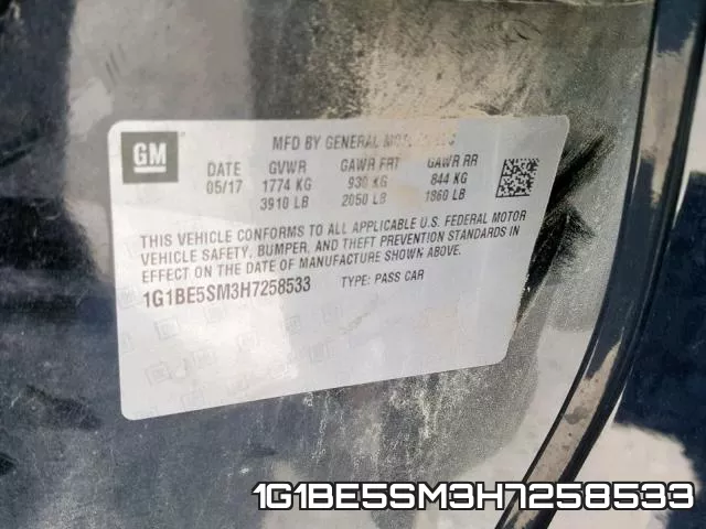 1G1BE5SM3H7258533 фото 2