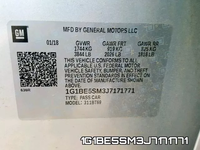 1G1BE5SM3J7171771 фото 2