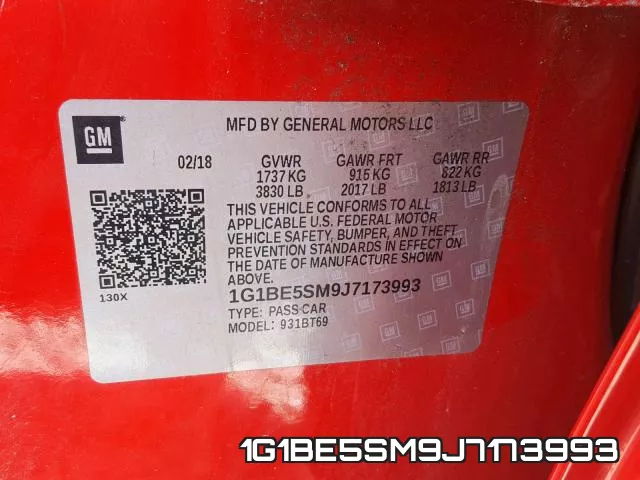 1G1BE5SM9J7173993 фото 2