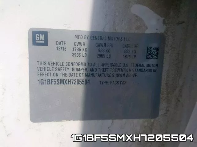 1G1BF5SMXH7205504 фото 2