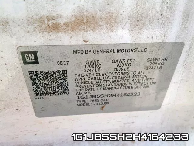 1G1JB5SH2H4164233 фото 2